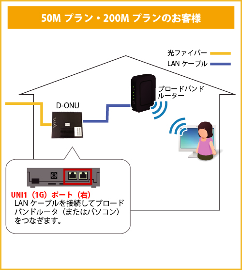 BBアクセス光配線イメージ:徳之島町の場合