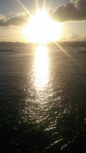 錦江湾の夕日－その１