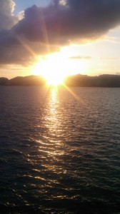 錦江湾の夕日－その３