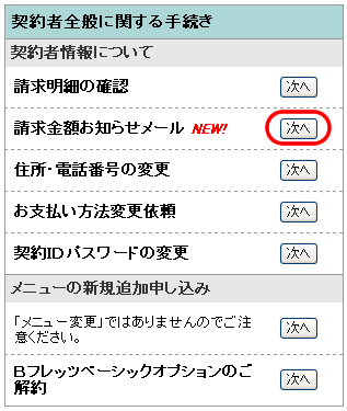 契約者全般に関する手続き